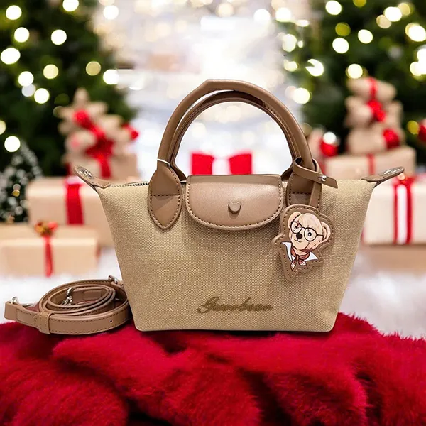 Túi Xách Tay Nữ Guoo Bear GU1152 Màu Nâu Be Size S