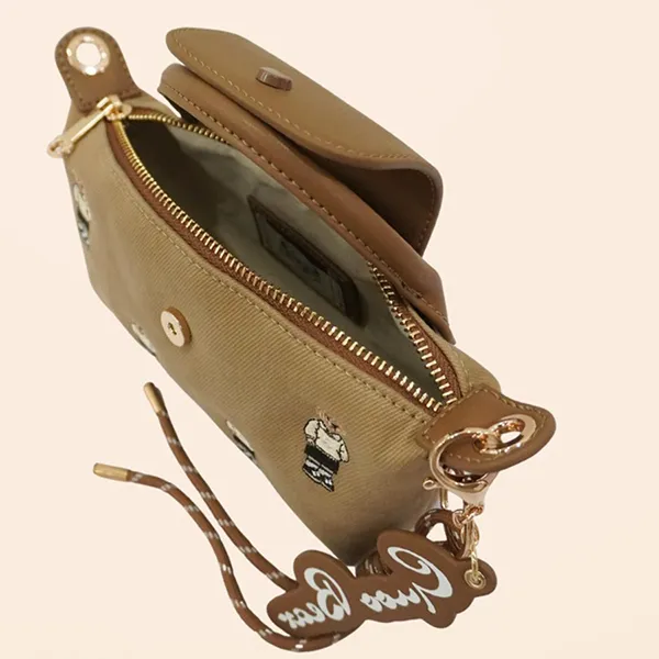 Túi Xách Tay Nữ Guoo Bear GU1329-10030 Màu Nâu