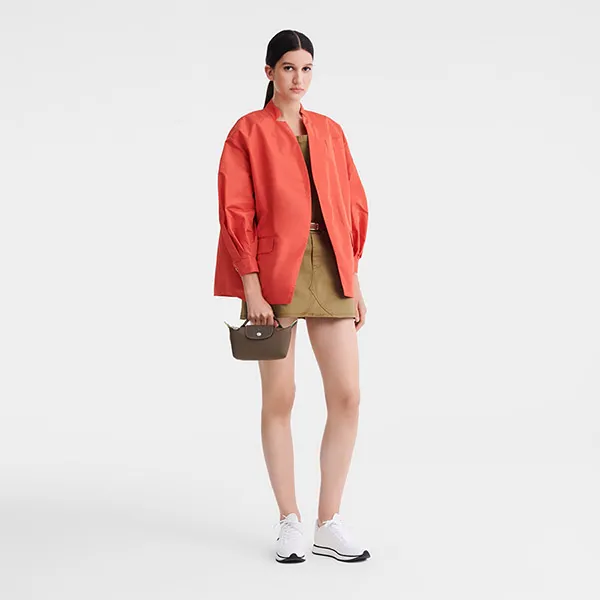 Túi Xách Tay Nữ Longchamp The Folding Green Earth 34175919 813 Màu Nâu