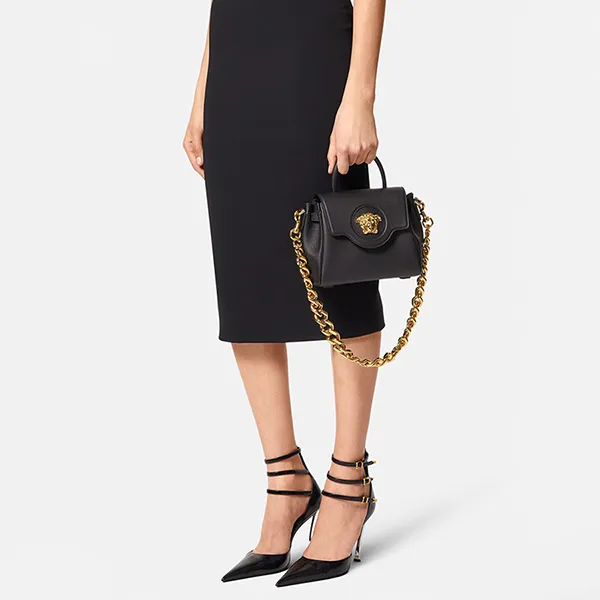 Túi Xách Tay Nữ Versace La Medusa Small Handbag DBFI040-DVIT2T_DTU_UNICA_KVO41 Màu Đen
