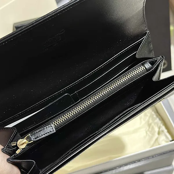 Ví Montblanc Meisterstück Long Wallet 10cc With Flap Black MB114530 Màu Đen