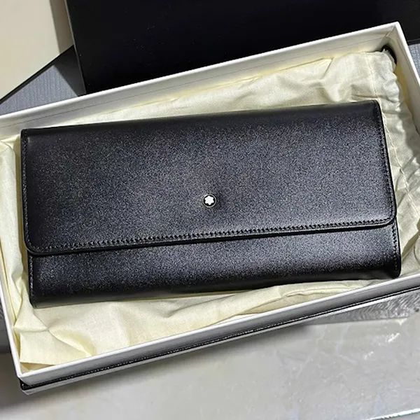 Ví Montblanc Meisterstück Long Wallet 10cc With Flap Black MB114530 Màu Đen