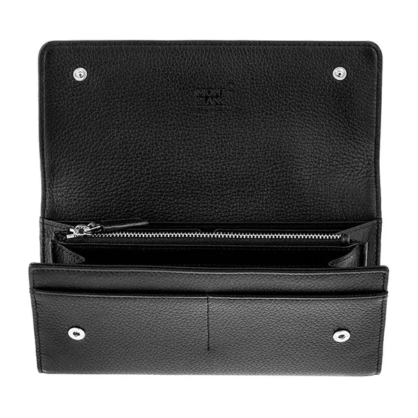 Ví Montblanc Meisterstuck 10cc Long BLK Soft Grain Leather Wallet 114469 Màu Đen