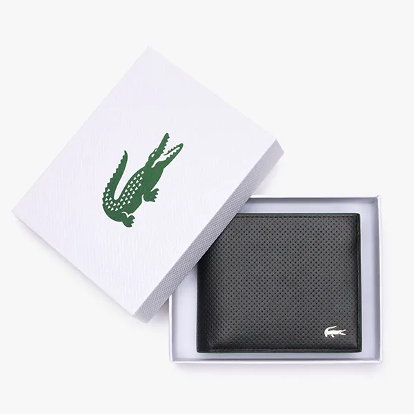 Ví Nam Lacoste Medium Rfid Protect Coin Purse NH4573FW N19 Màu Đen