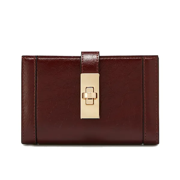 Ví Nữ Lyn Cora Short Wallet - Dark Red L25FWWB009 Màu Đỏ Đậm