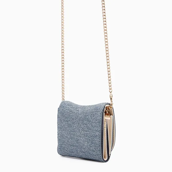 Ví Nữ Lyn Horsy Short Wallet On Chain - Blue Variation 2 L25FWWA019 Màu Xanh Blue