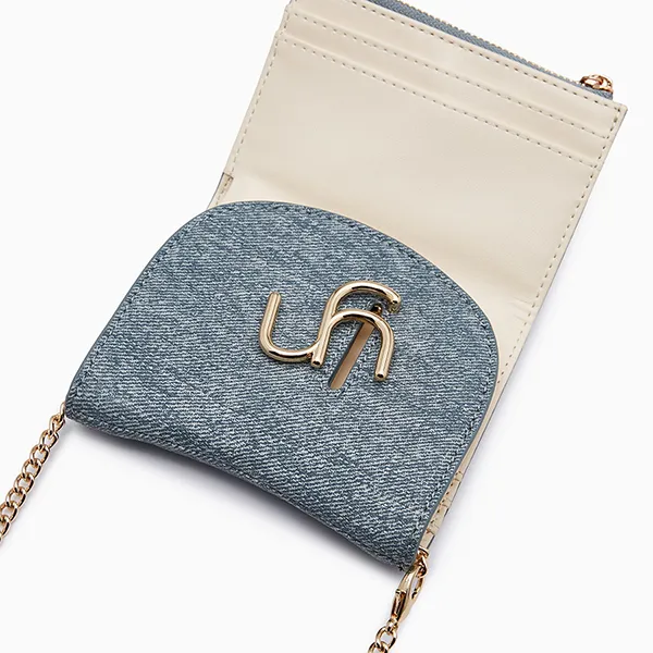 Ví Nữ Lyn Horsy Short Wallet On Chain - Blue Variation 2 L25FWWA019 Màu Xanh Blue