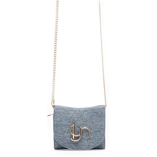 Ví Nữ Lyn Horsy Short Wallet On Chain - Blue Variation 2 L25FWWA019 Màu Xanh Blue