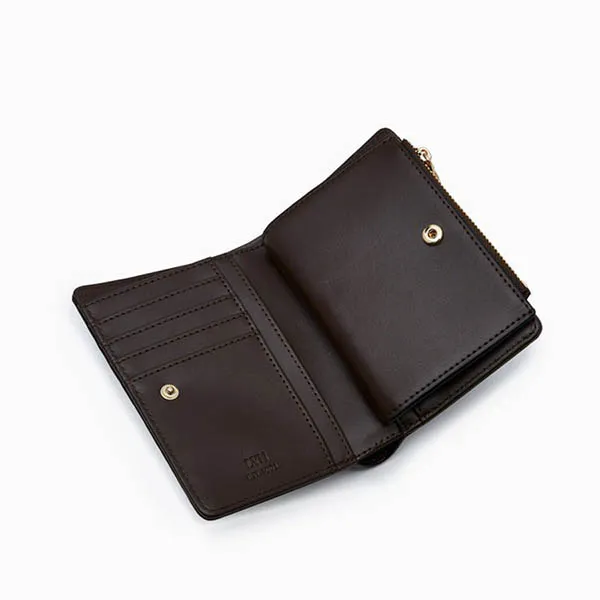 Ví Nữ Lyn Re-Edit Semi Wallet - Dark Brown L25FWWA041 Màu Nâu Đậm