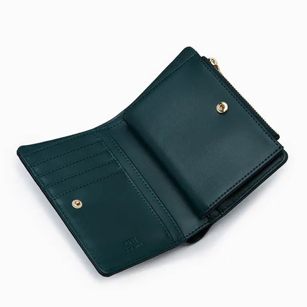 Ví Nữ Lyn Re-Edit Semi Wallet - Dark Green L25FWWA041 Màu Xanh Green