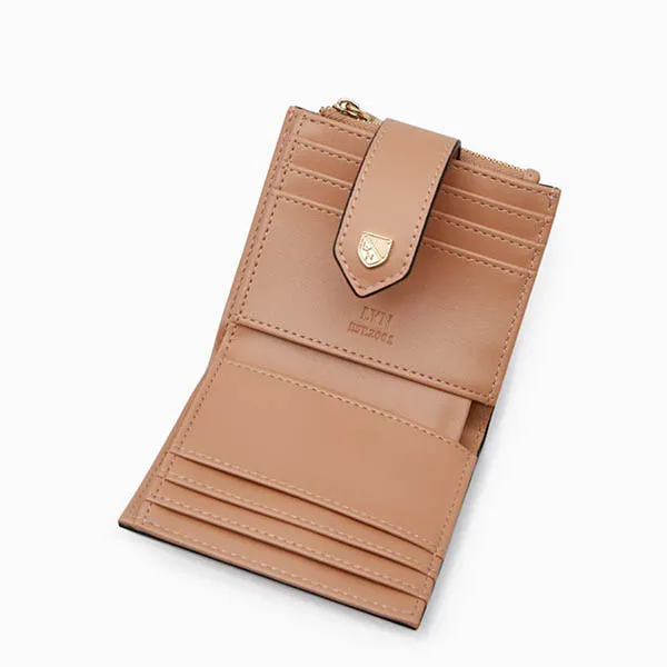 Ví Nữ Lyn Re-Edit Slim Card Short Wallet - Light Beige L25FWWA042 Màu Be