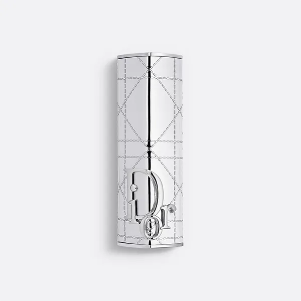 Vỏ Son Dior Addict Lipstick Fashion Case Silver Cannage Màu Bạc