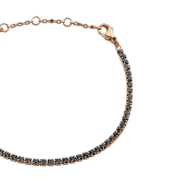 Vòng Đeo Tay Daniel Wellington Classic Tennis Bracelet Nightfall Rose Gold Màu Vàng Hồng