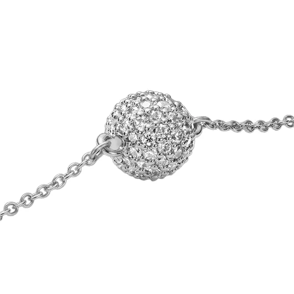 Vòng Đeo Tay Daniel Wellington Pavé Crystal Pendant Bracelet Silver Màu Bạc