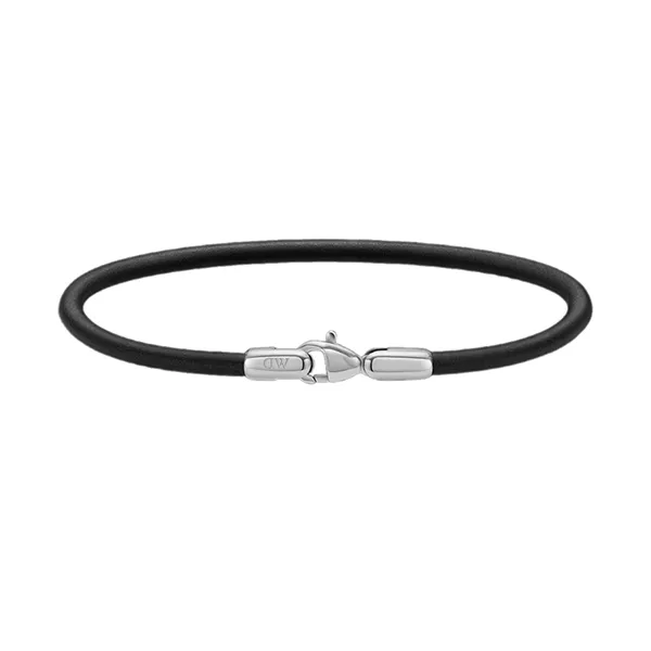 Vòng Đeo Tay Daniel Wellington 2.8 Sheffield Bracelet Silver Màu Đen - Bạc 175mm