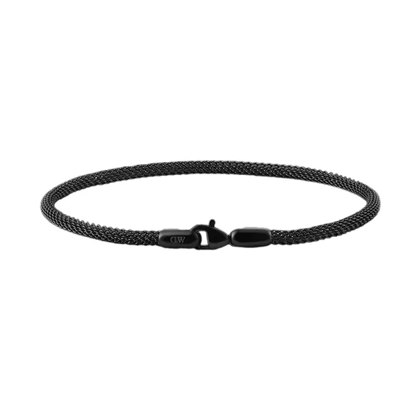 Vòng Đeo Tay Daniel Wellington Tide Mesh Bracelet Ashfield 2.8 Màu Đen 185mm