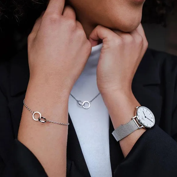 Vòng Đeo Tay Nữ Daniel Wellington Elan Unity Bracelet DW00400163 Màu Bạc