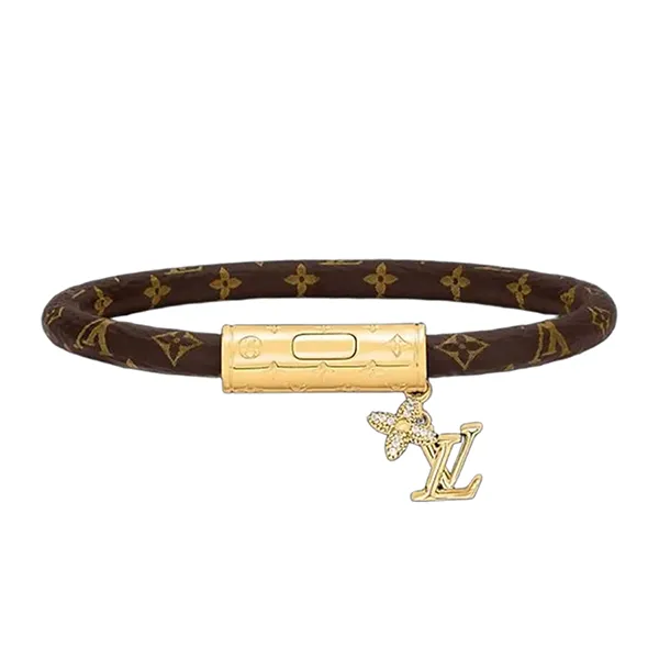 Vòng Đeo Tay Nữ Louis Vuitton LV Push M1035E Màu Nâu - Vàng