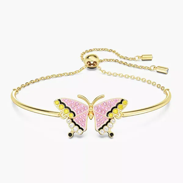 Vòng Đeo Tay Nữ Swarovski Butterfly Idyllia Bracelet 5670053 Màu Vàng/ Hồng