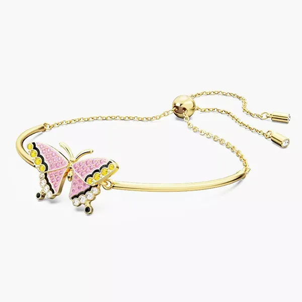 Vòng Đeo Tay Nữ Swarovski Butterfly Idyllia Bracelet 5670053 Màu Vàng/ Hồng