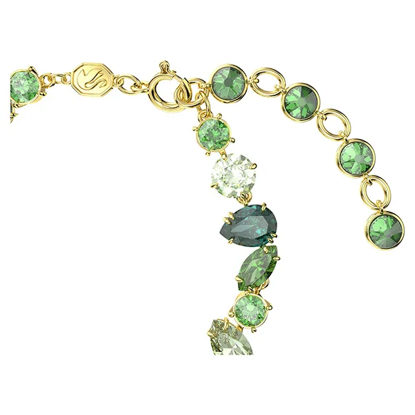 Vòng Đeo Tay Nữ Swarovski Gema Bracelet Mixed Cuts, Green, Gold-Tone Plated 5652822 Màu Xanh Green