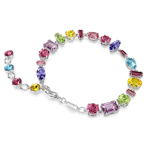 Vòng Đeo Tay Nữ Swarovski Gema Bracelet Mixed Cuts, Multicolored, Rhodium Plated 5656427 Phối Màu
