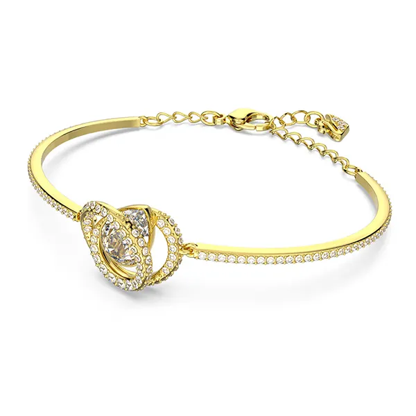 Vòng Đeo Tay Nữ Swarovski Generation Bangle White, Gold-Tone Plated 5636585 Màu Vàng Gold