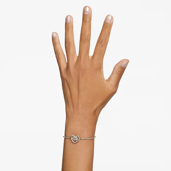 Vòng Đeo Tay Nữ Swarovski Generation Bangle White, Gold-Tone Plated 5636585 Màu Vàng Gold