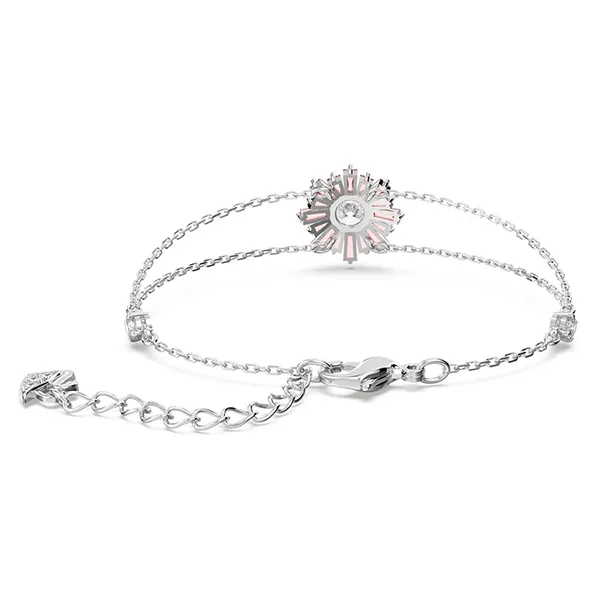 Vòng Đeo Tay Nữ Swarovski Idyllia Bracelet Mixed Cuts, Sun, Pink, Rhodium Plated 5642968 Màu Bạc/Hồng