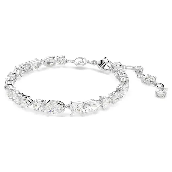 Vòng Đeo Tay Nữ Swarovski Mesmera Bracelet Mixed Cuts, White, Rhodium Plated 5731959 Màu Bạc