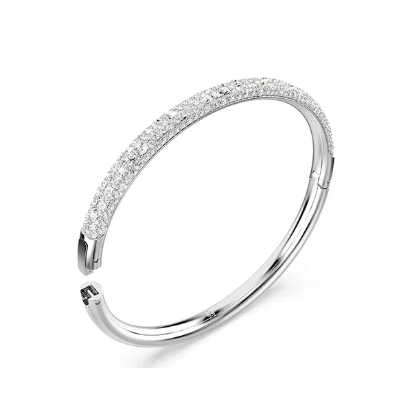 Vòng Đeo Tay Nữ Swarovski Sublima Bangle Snow Pavé White Rhodium Plated 5684241 Màu Bạc Trắng