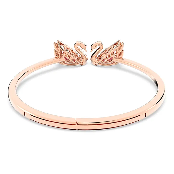 Vòng Đeo Tay Nữ Swarovski Swan Bangle Swan, Red, Rose gold-tone Plated 5614122 Màu Vàng Hồng Size S