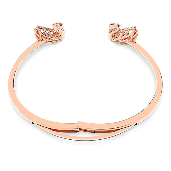 Vòng Đeo Tay Nữ Swarovski Swan Bangle Swan, Red, Rose gold-tone Plated 5614122 Màu Vàng Hồng Size S