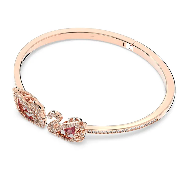 Vòng Đeo Tay Nữ Swarovski Swan Bangle Swan, Red, Rose gold-tone Plated 5614122 Màu Vàng Hồng Size S