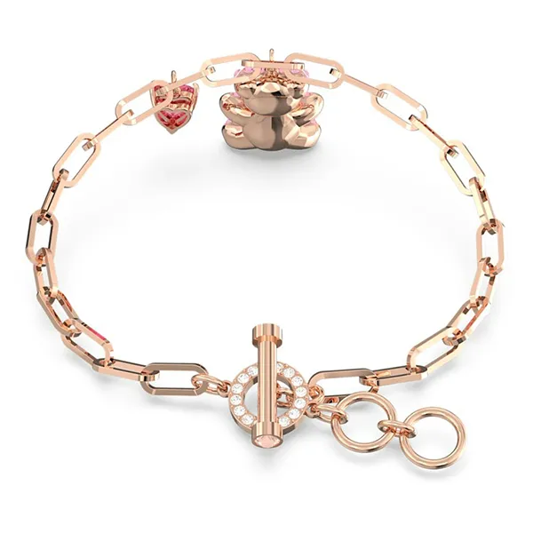 Vòng Đeo Tay Nữ Swarovski Teddy Bracelet Bear, Pink, Rose Gold-Tone Plated 5642978 Màu Vàng Hồng