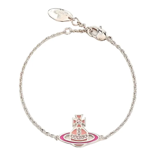 Vòng Đeo Tay Nữ Vivienne Westwood Low Relief Concetta Bracelet Pink Màu Hồng