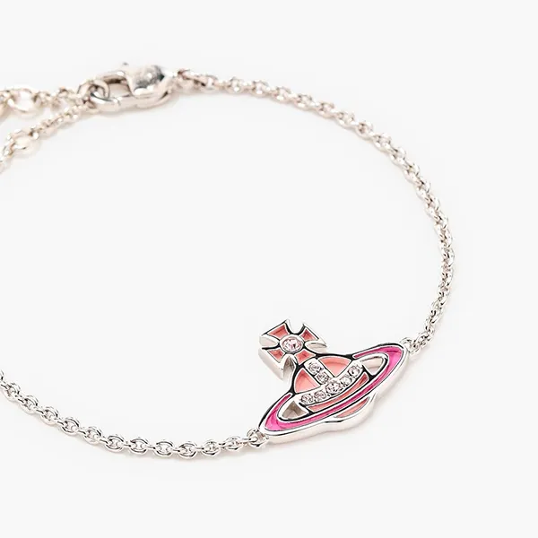 Vòng Đeo Tay Nữ Vivienne Westwood Low Relief Concetta Bracelet Pink Màu Hồng