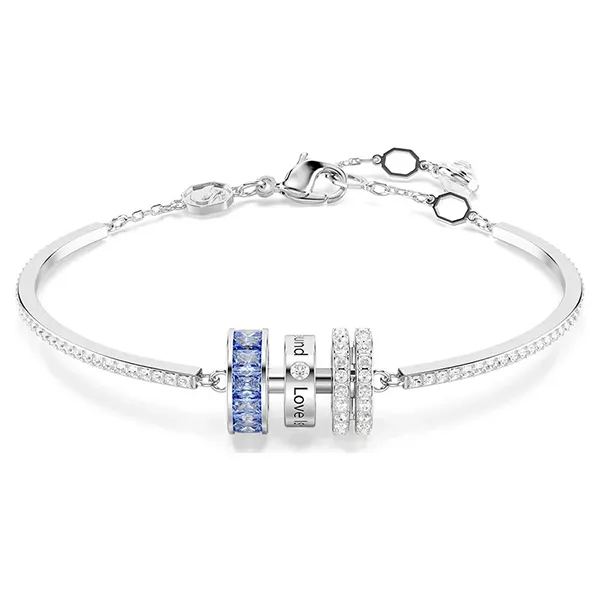 Vòng Đeo Tay Nữ Swarovski Connexus Bracelet Mixed Cuts, Love Is Around, Blue, Rhodium Plated 5690039 Màu Bạc