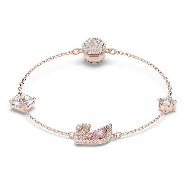 Vòng Đeo Tay Swarovski Dazzling Swan Bracelet 5485876 Màu Vàng Hồng