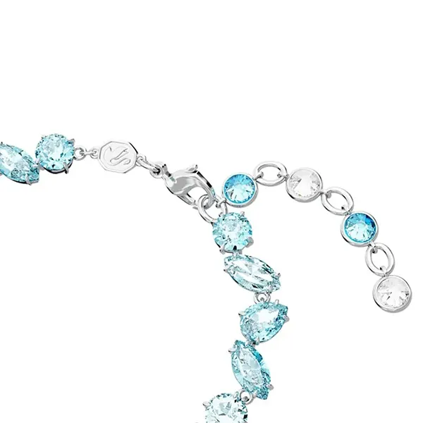 Vòng Đeo Tay Swarovski Gema Bracelet Mixed Cuts, Blue, Rhodium Plated 5666018 Màu Xanh Blue