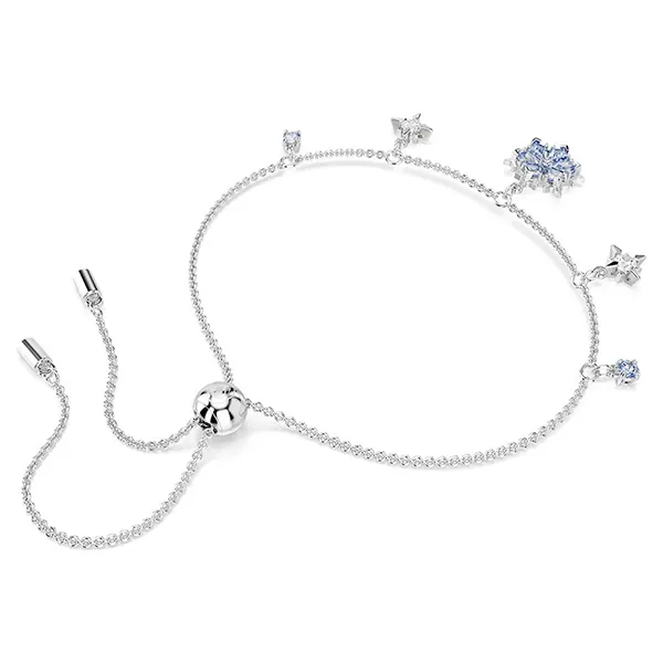Vòng Đeo Tay Nữ Swarovski Magic Bracelet Snowflake, Blue, Rhodium Plated 5734244 Màu Xanh Bạc