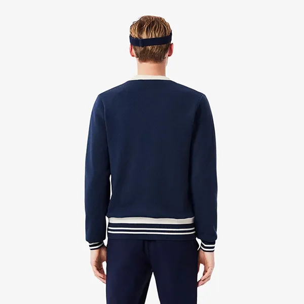 Áo Cardigan Nam Lacoste Men's Golf Windbreaker Cardigan AH7725-HHW Màu Xanh Navy Size 3