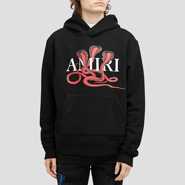 Áo Hoodie Nam Amiri CNY Snake Printed Black/Red AMJYHD1057 706 Màu Đen Size L
