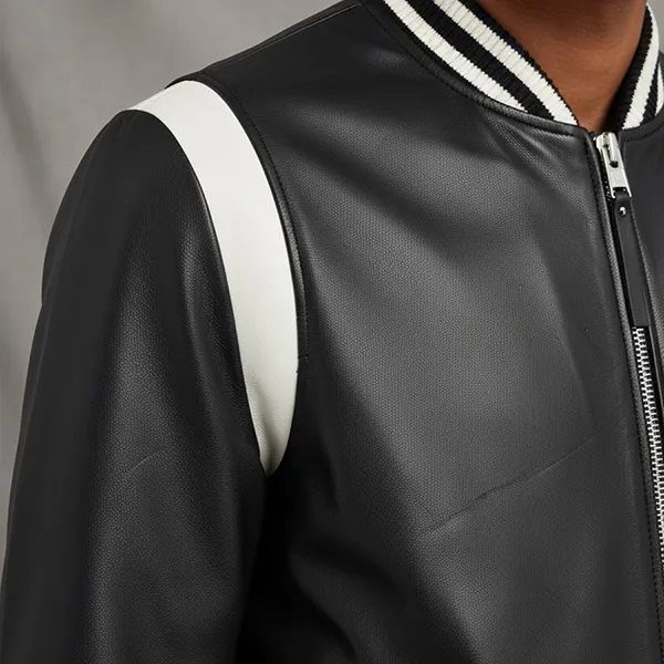 Áo Khoác Da Nam Bolongaro Bomber BT122T00E-Q11 Black Màu Đen Size M