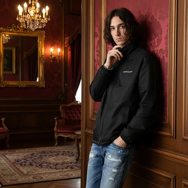 Áo Khoác Nam Armani Exchange Jacket 6RZB04 ZNICZ 6111 Hai Mặt Màu Đen Trắng Size 44