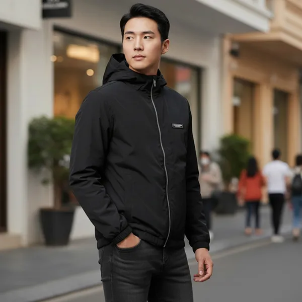 Áo Khoác Nam Armani Exchange Jacket 6RZBL1 ZN2PZ 22CG Hai Mặt Màu Đen Trắng Size XS