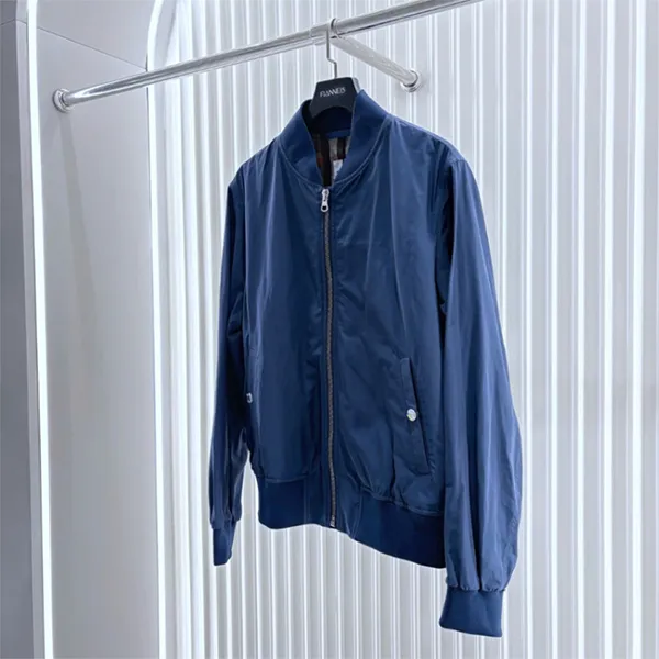 Áo Khoác Nam Burberry Ellon Bomber Zip Up In Navy 8084238 Màu Xanh Navy Size 50