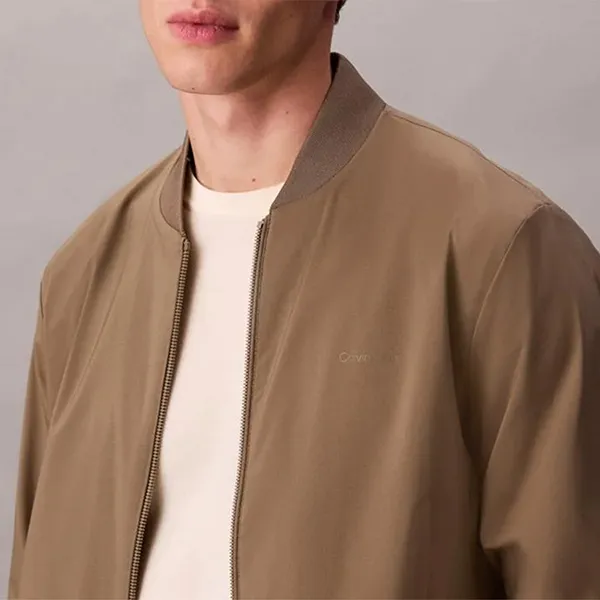 Áo Khoác Nam Calvin Klein CK Matte Bomber Jacket 40FM512 - 032 Màu Nâu Size S