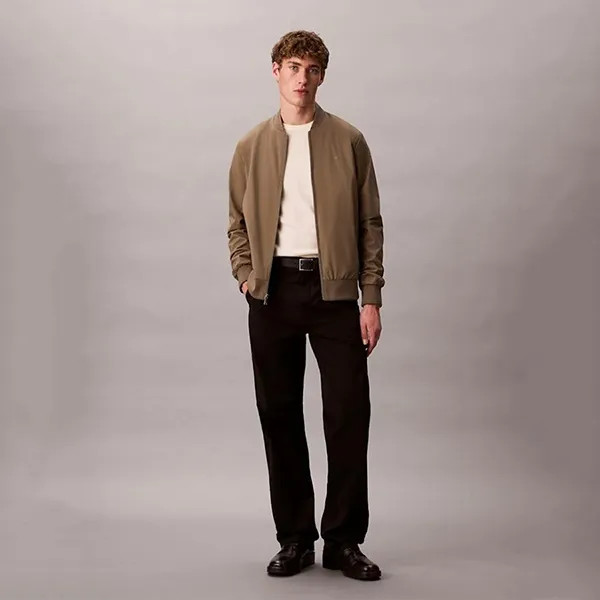 Áo Khoác Nam Calvin Klein CK Matte Bomber Jacket 40FM512 - 032 Màu Nâu Size S