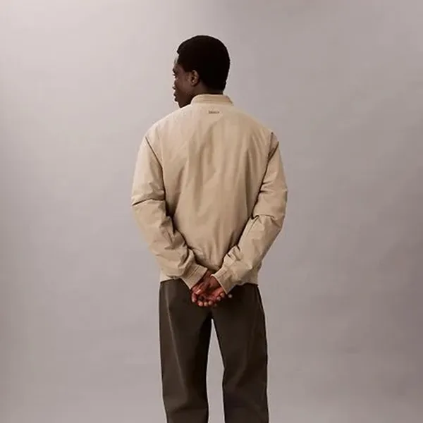 Áo Khoác Nam Calvin Klein CK Matte Classic Bomber Jacket 4LC513G - 200 Màu Be Size XS